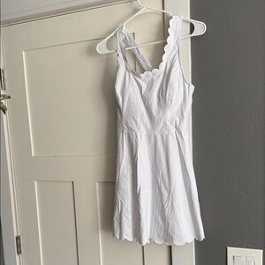 Trac White Scalloped Chemise